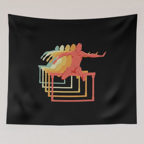 Item preview, Hurdles Hurdling Hurdler Running Runner Vintage Retro designed and sold by CuteDesigns1.