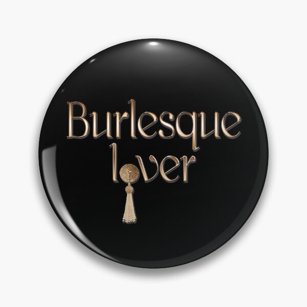 Item preview, Burlesque Lover lettering in gold with pastie designed and sold by Xarah.