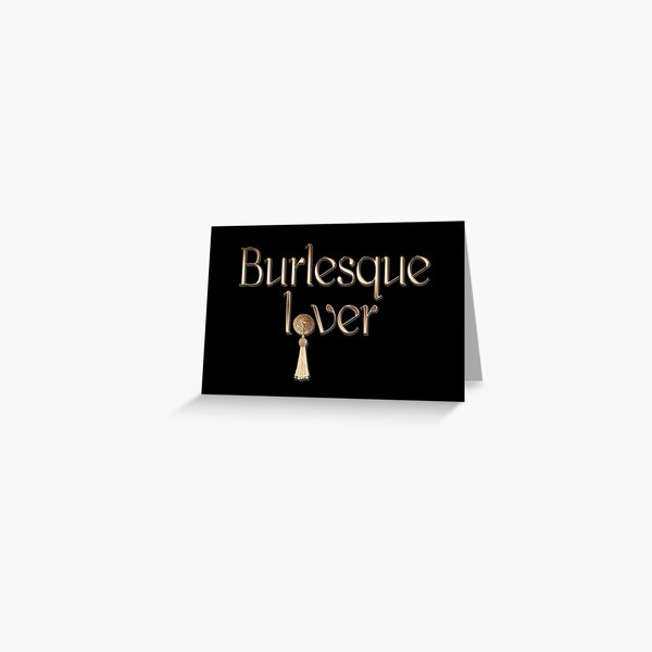 Item preview, Burlesque Lover lettering in gold with pastie designed and sold by Xarah.