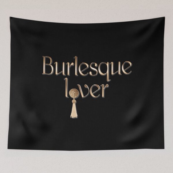 Item preview, Burlesque Lover lettering in gold with pastie designed and sold by Xarah.