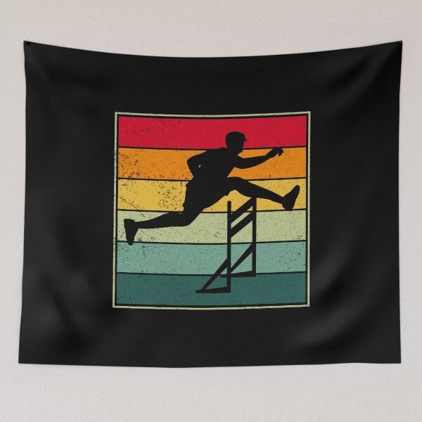 Item preview, Hurdles Hurdling Hurdler Running Runner Vintage Retro designed and sold by CuteDesigns1.