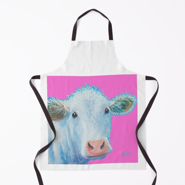 Artikelvorschau, Weiße Kuhmalerei auf Pink entworfen und verkauft von MatsonArtDesign.