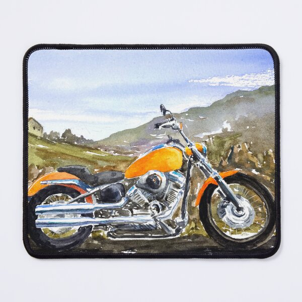 Item preview, Custom Chopper V-Twin Motorbike Original Watercolour designed and sold by OnHeathAndMoor.