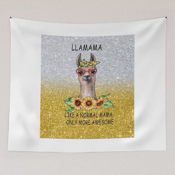 Item preview, Llama Mama Like A Normal Mama Only More Awsome backgroud Glitter designed and sold by AmadoAdams99.