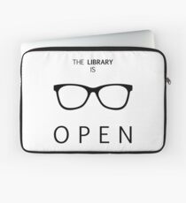 The Library is Open Laptop Sleeve