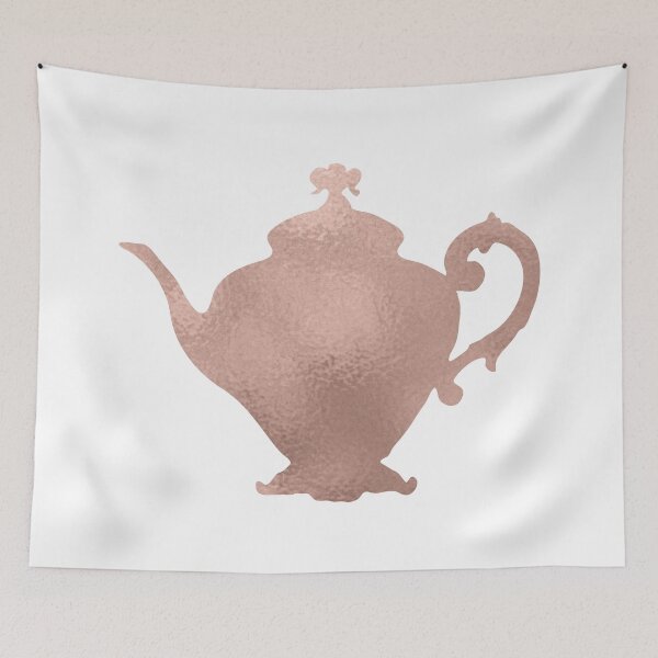 Item preview, Rose gold teapot designed and sold by peggieprints.