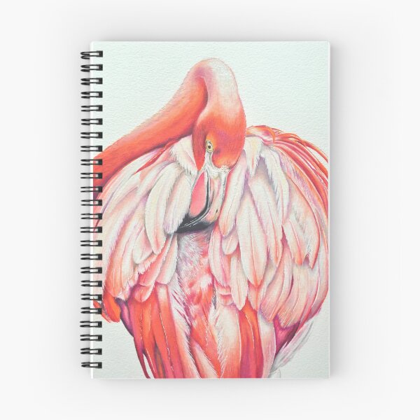 Item preview, Preening flamingo designed and sold by Karen Elaine Evans.