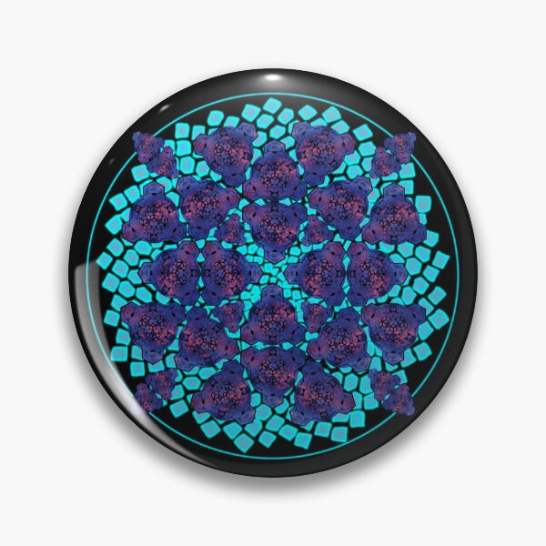 Aperçu de l'œuvre Cacophonie de mandala de cube de ciel bleu rouge foncé et visions de cercle (T) créée et vendue par createVisions.