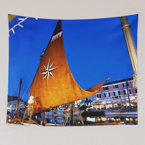 Item preview, Evening mood at the port of Cesenatico designed and sold by makketing.