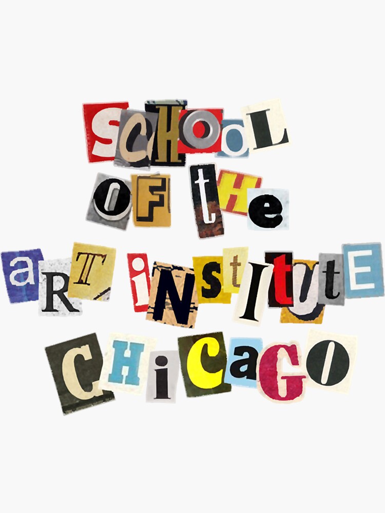 "School of The Art Institute of Chicago SAIC Logo Funky Collage
