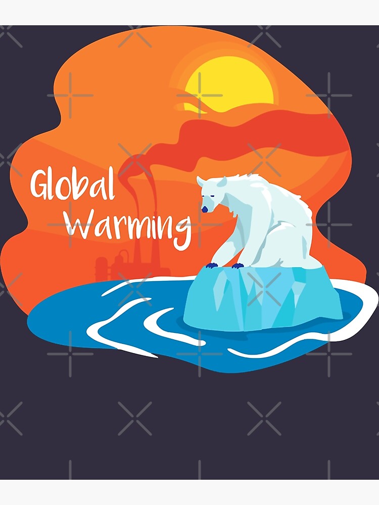 "Gifts Idea Climate change polar bear melting ice caps" Poster for Sale
