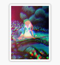 Pegatina Alicia en el país de las maravillas Trippy