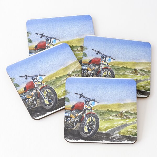 Item preview, Classic Vintage Scrambler Motorbike Original Watercolour designed and sold by OnHeathAndMoor.
