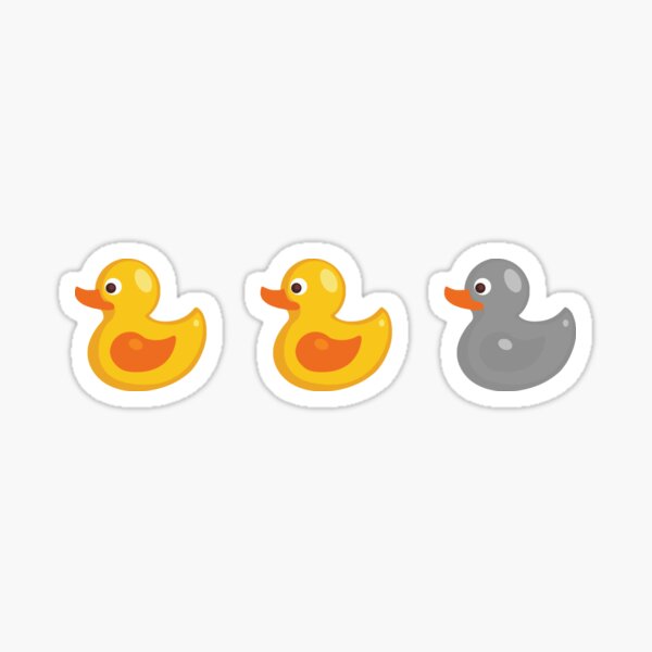 Duck, Duck, Gray Duck Sticker for Sale by emilywerfel