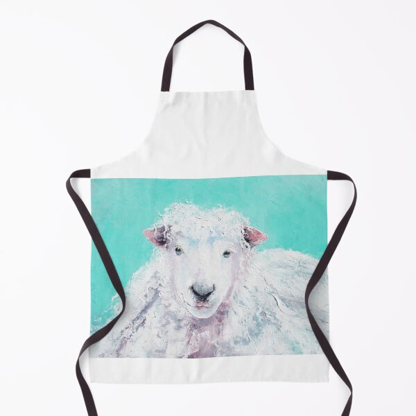 Item preview, Sheep painting on turquoise - Jeremiah designed and sold by MatsonArtDesign.