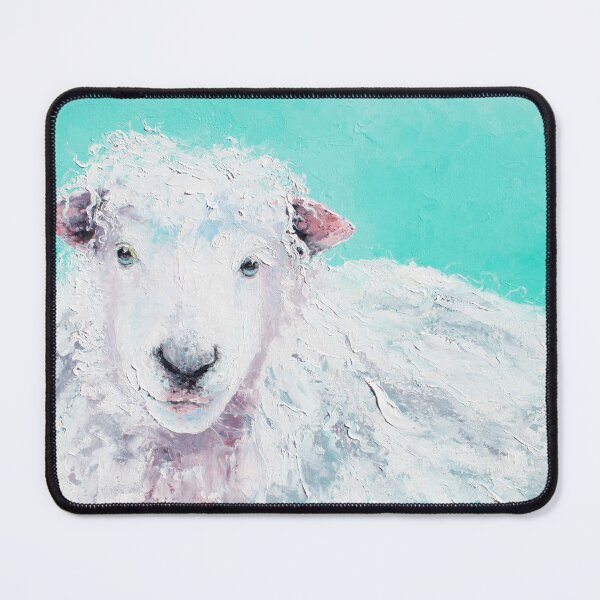 Item preview, Sheep painting on turquoise - Jeremiah designed and sold by MatsonArtDesign.