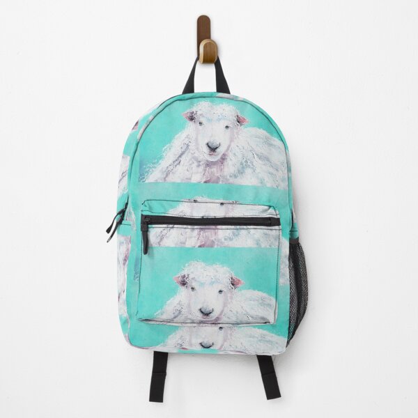 Item preview, Sheep painting on turquoise - Jeremiah designed and sold by MatsonArtDesign.