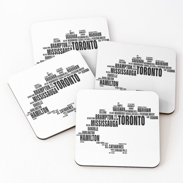 Item preview, Toronto Typography Map - GTAGolden Horseshoe City Fonts designed and sold by MilaBuchko.