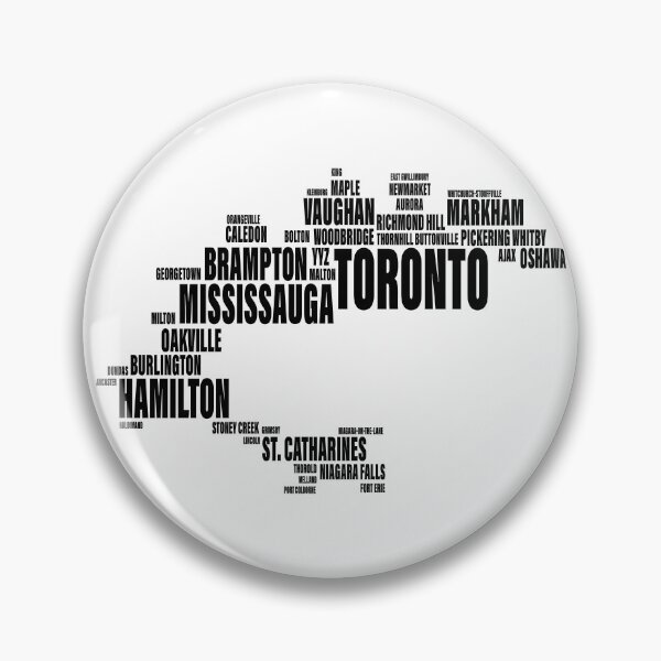 Item preview, Toronto Typography Map - GTAGolden Horseshoe City Fonts designed and sold by MilaBuchko.