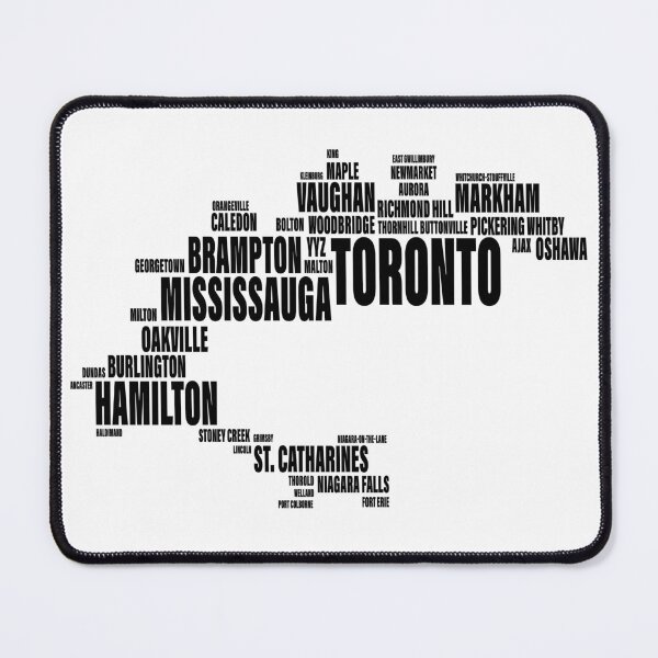 Item preview, Toronto Typography Map - GTAGolden Horseshoe City Fonts designed and sold by MilaBuchko.