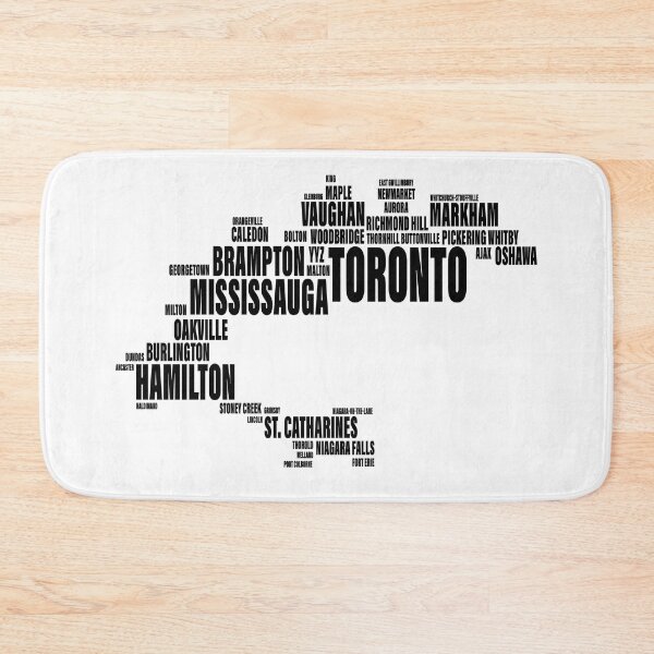 Item preview, Toronto Typography Map - GTAGolden Horseshoe City Fonts designed and sold by MilaBuchko.