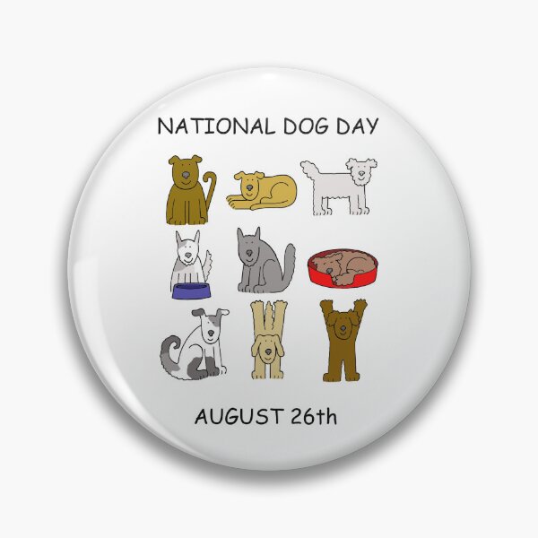 Item preview, National Dog Day August 26th Cartoon Dogs designed and sold by KateTaylor.