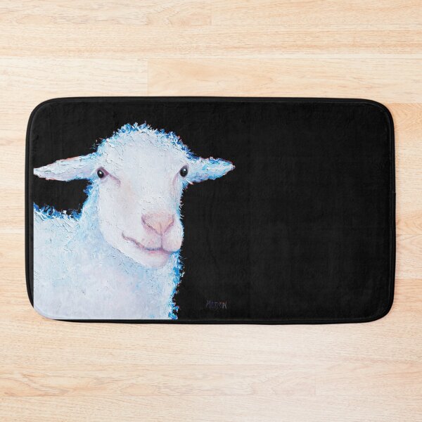 Item preview, White sheep on black designed and sold by MatsonArtDesign.