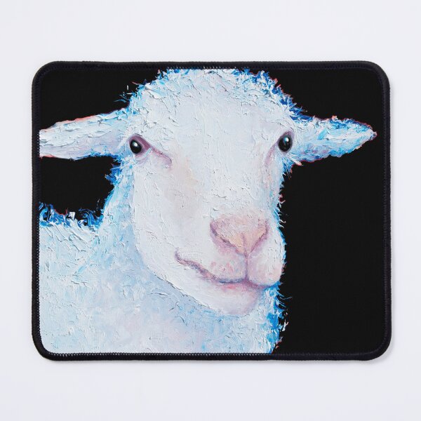 Item preview, White sheep on black designed and sold by MatsonArtDesign.