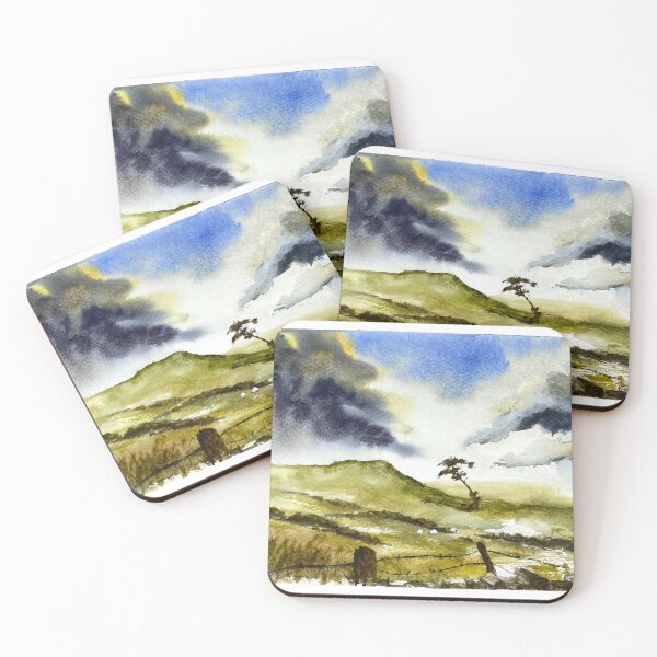 Item preview, Stormy Moors - Yorkshire - Bronte Country Original Watercolour designed and sold by OnHeathAndMoor.