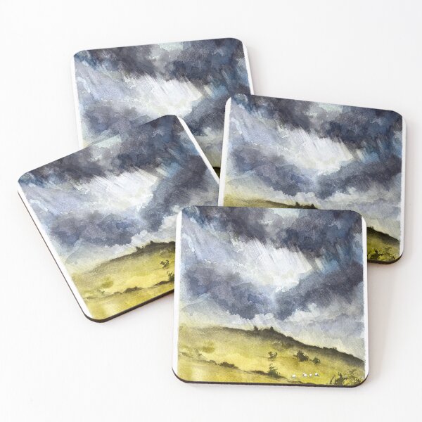 Item preview, Stormy Moors - Yorkshire - Bronte Country Original Watercolour designed and sold by OnHeathAndMoor.