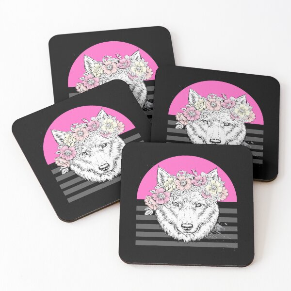 Item preview, Zidika Wolf Flowery Illustration designed and sold by Artistusha.