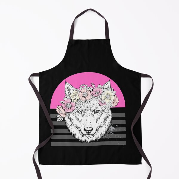 Item preview, Zidika Wolf Flowery Illustration designed and sold by Artistusha.