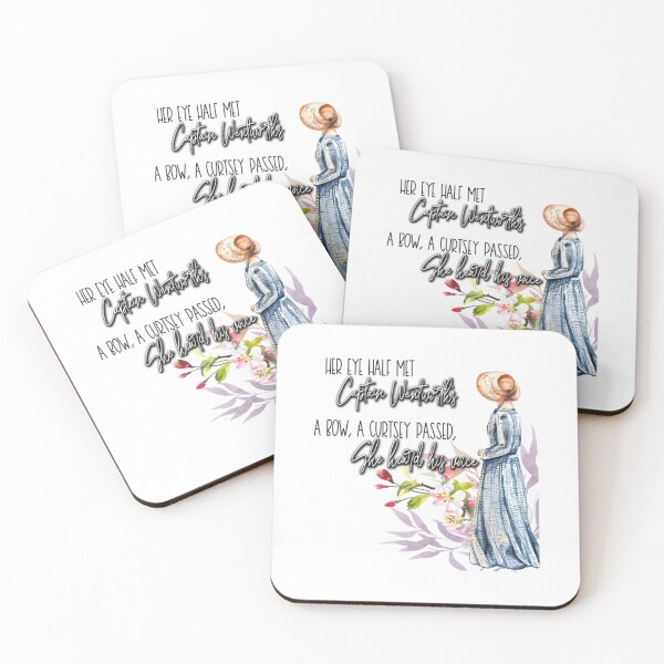 Item preview, She Heard His Voice Jane Austen Persuasion Quote Gift   designed and sold by PinkMon11.