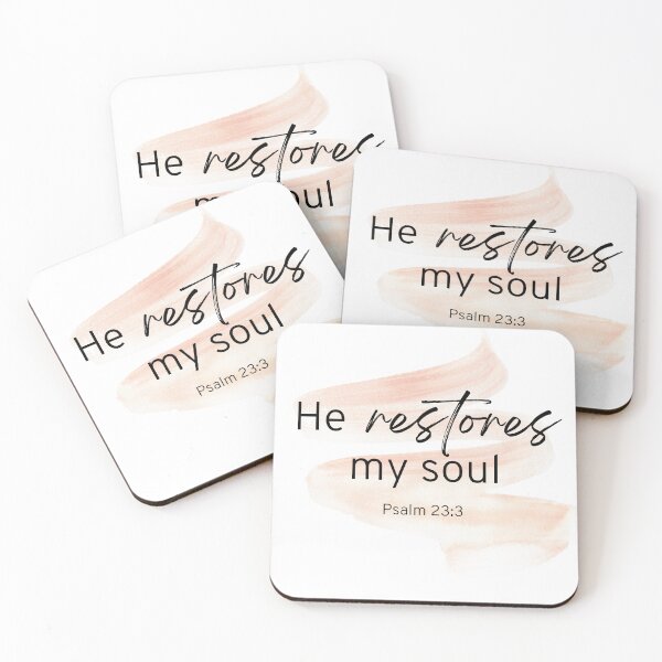 Item preview, He restores my soul  designed and sold by EdenAndOlive.