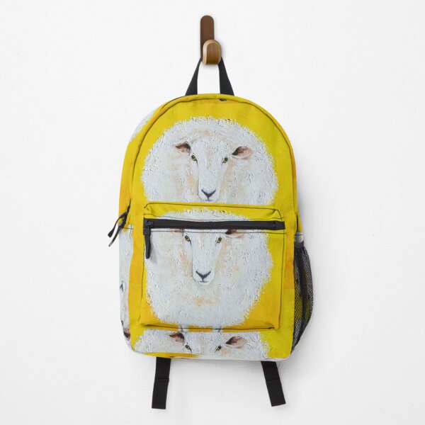 Item preview, White sheep on a yellow background designed and sold by MatsonArtDesign.