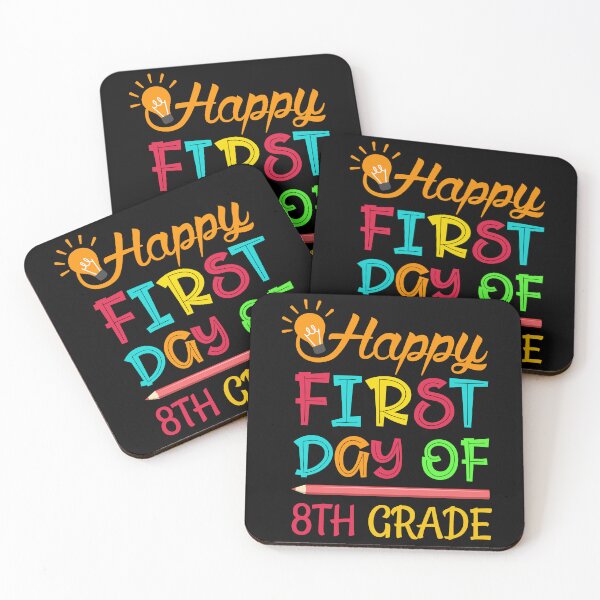 Item preview, Happy First Day Of 8th Grade Teacher And Student Essential designed and sold by Spunitywear.