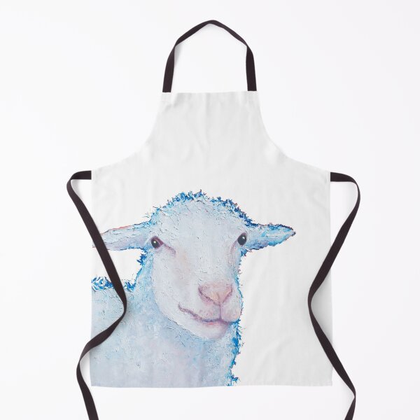 Item preview, White sheep painting on white designed and sold by MatsonArtDesign.