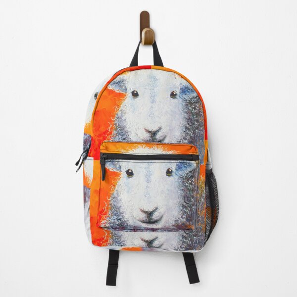 Item preview, Sheep painting on orange background designed and sold by MatsonArtDesign.