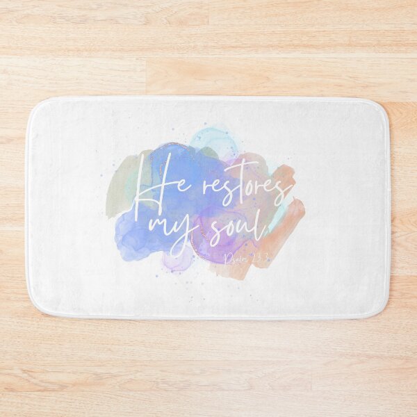 Item preview, He restores my soul- watercolour cloud designed and sold by EdenAndOlive.