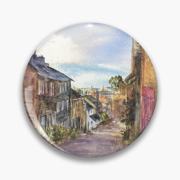 Item preview, Haworth Cobbles Main Street - Bronte Country - Original Watercolour designed and sold by OnHeathAndMoor.
