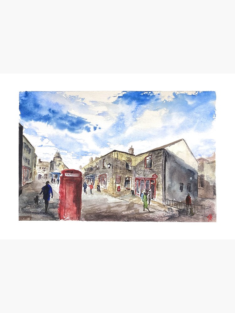 "Haworth Main Street Bronte Country Original Watercolour" Poster