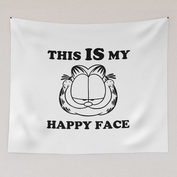 Item preview, Garfield - This is My Happy Face Perfect Gift Fan designed and sold by SimoneKebler.
