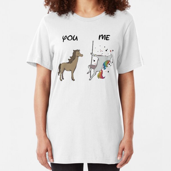pole dancing unicorn Men/'s T-shirt Black New You me