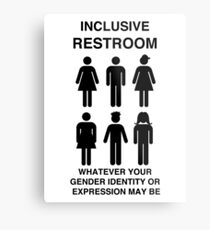 Inclusive Restroom Sign Metal Print