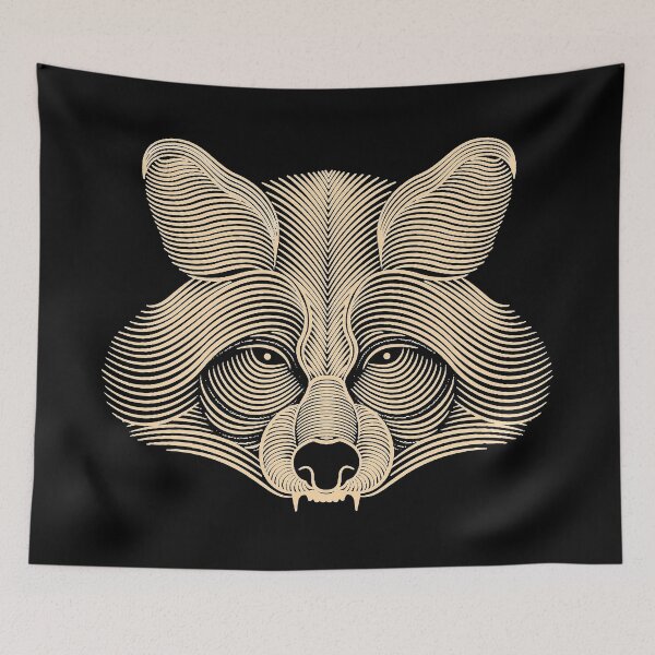 Item preview, outline of a gloomy raccoon designed and sold by si3iy.