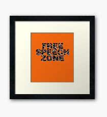 Free Speech Zone Framed Print
