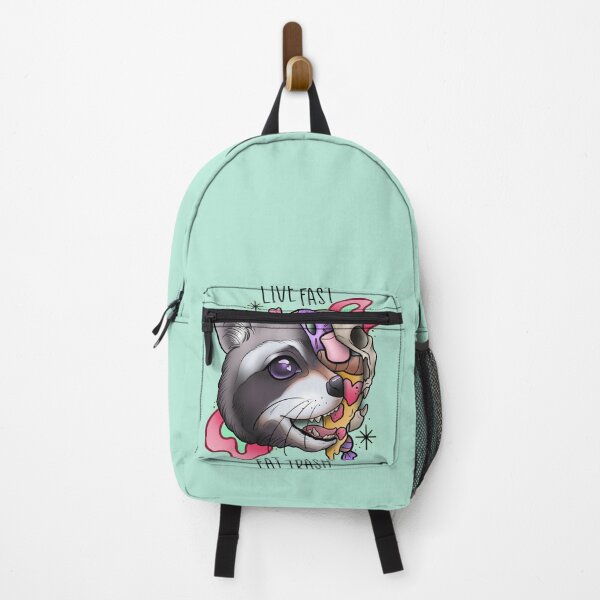 Item preview, Live Fast Eat Trash Cosmic Raccoon designed and sold by Pumpkin Blood.
