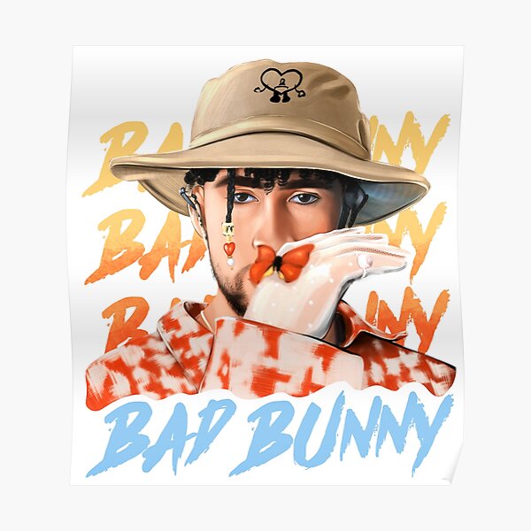 Bad Bunny in Los Angeles Baseball Jersey Poster for Sale by OmoYolo