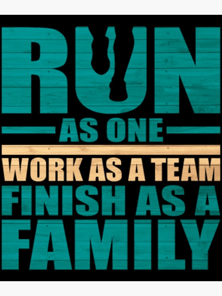 cross-country-runner-run-as-one-work-as-a-team-poster-for-sale-by