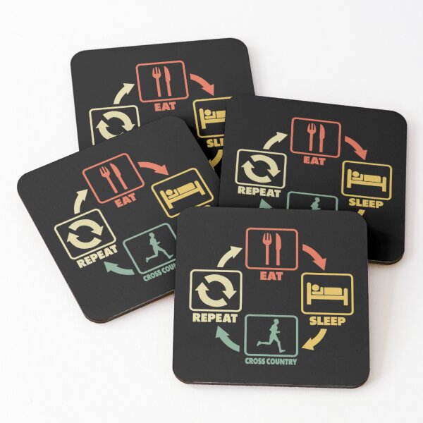 Item preview, Cross Country Running Eat Sleep Repeat Vintage designed and sold by NathanStekelen.